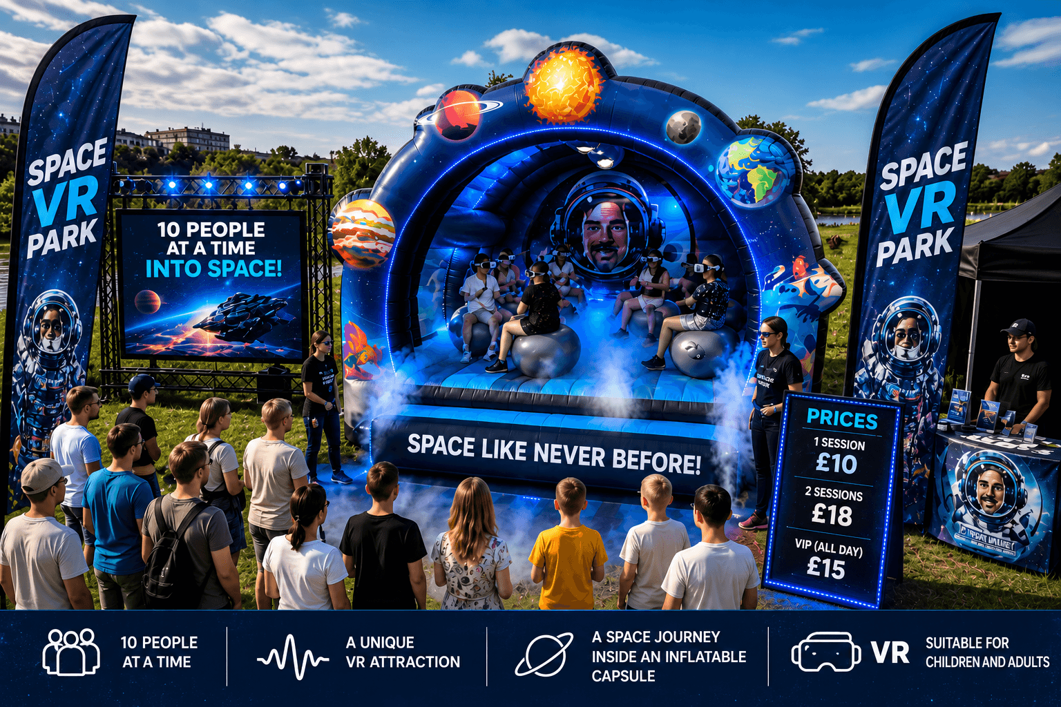 GO SPACE VR – Meeslepende mobiele VR-attractie voor 10 spelers met fysieke bewegingen — photo 1